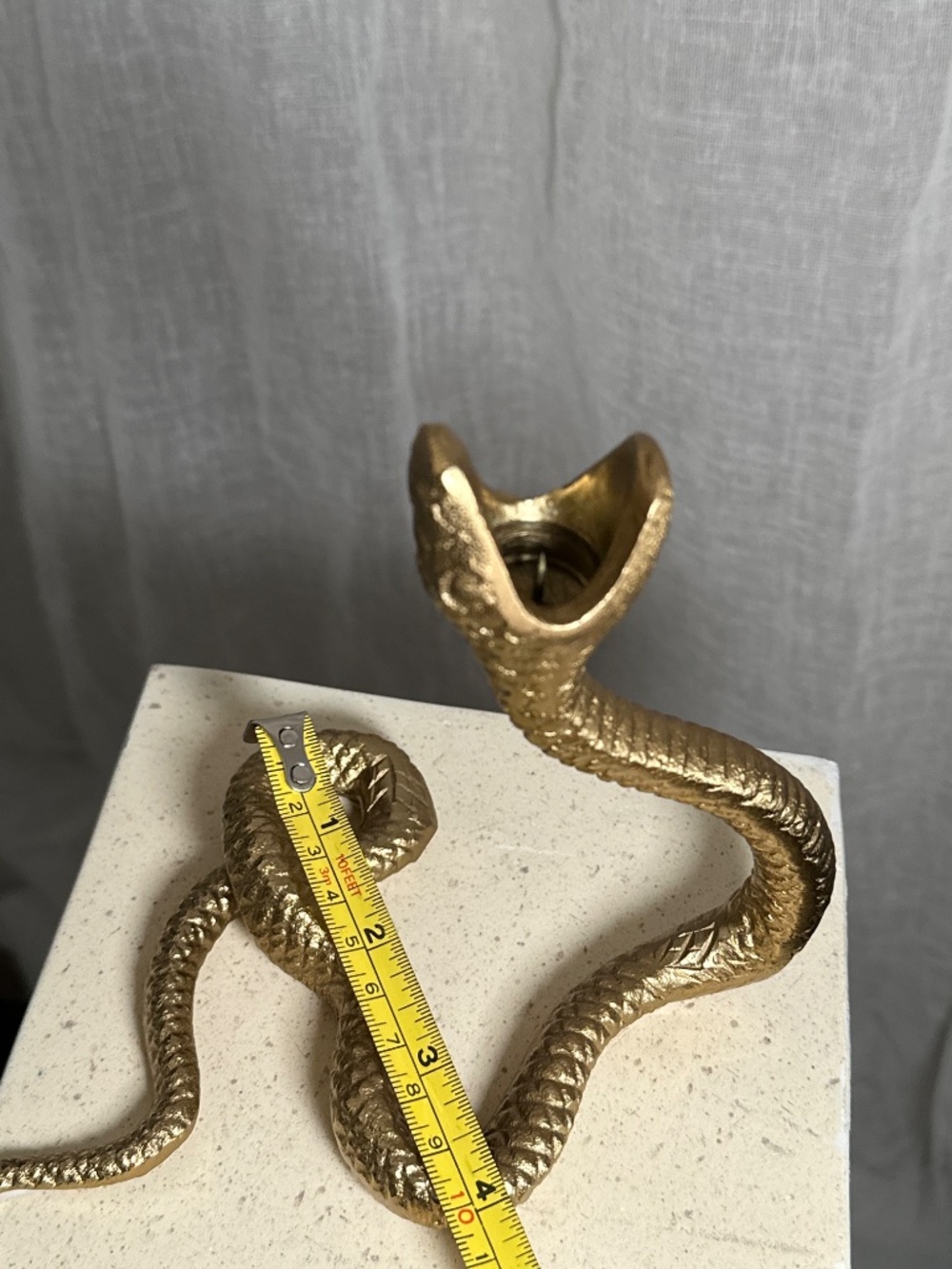 Threshold Gold Snake Candle Holder Halloween Whimsigoth decor - Picture 6 of 8